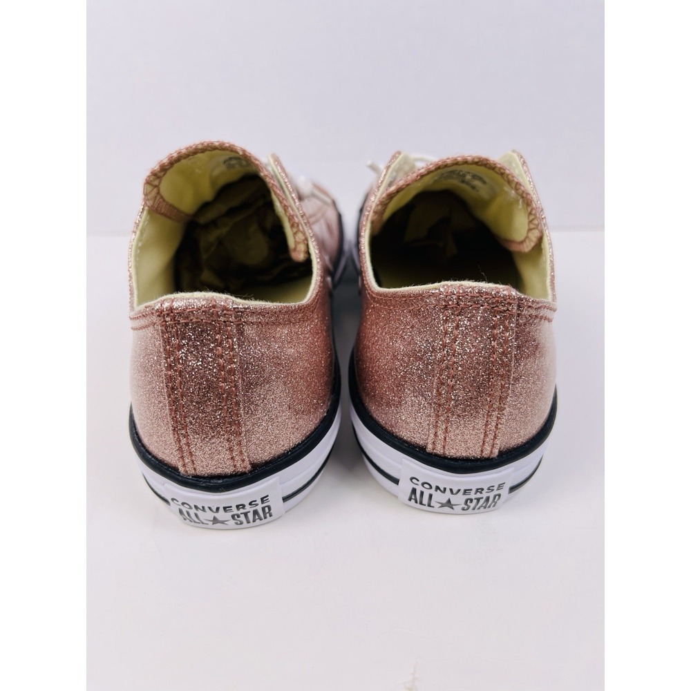 Converse Low Top Glitter Sneakers in Rose Gold - Picture 4 of 7